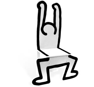 Vilac Drevená stolička Keith Haring biela